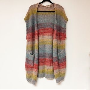 Anthropologie Multicolor Striped Cardigan